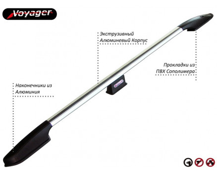 Рейлинги Voyager на Mitsubishi L200 2015— Арт. MASX-BAKR в Тюмени